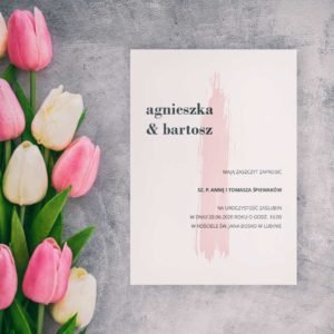 Minimalistyczne zaproszenia ślubne Vernice